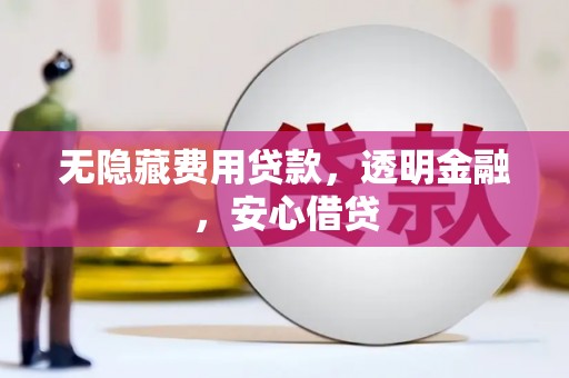 黄冈无隐藏费用贷款，透明金融，安心借贷
