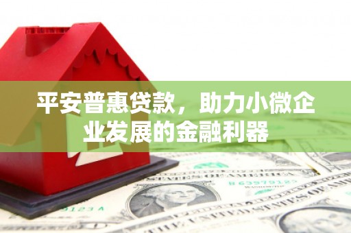 黄冈平安普惠贷款，助力小微企业发展的金融利器